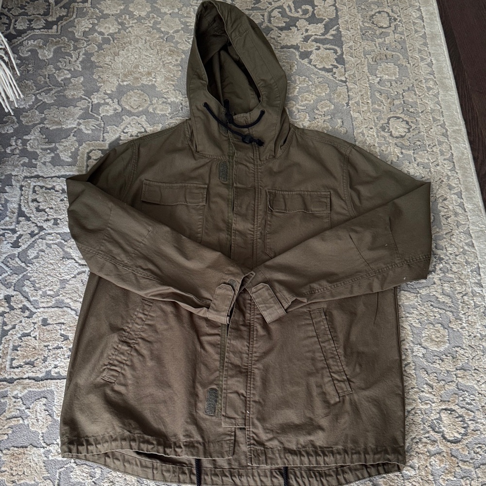 Men's army green Hooded Jacket